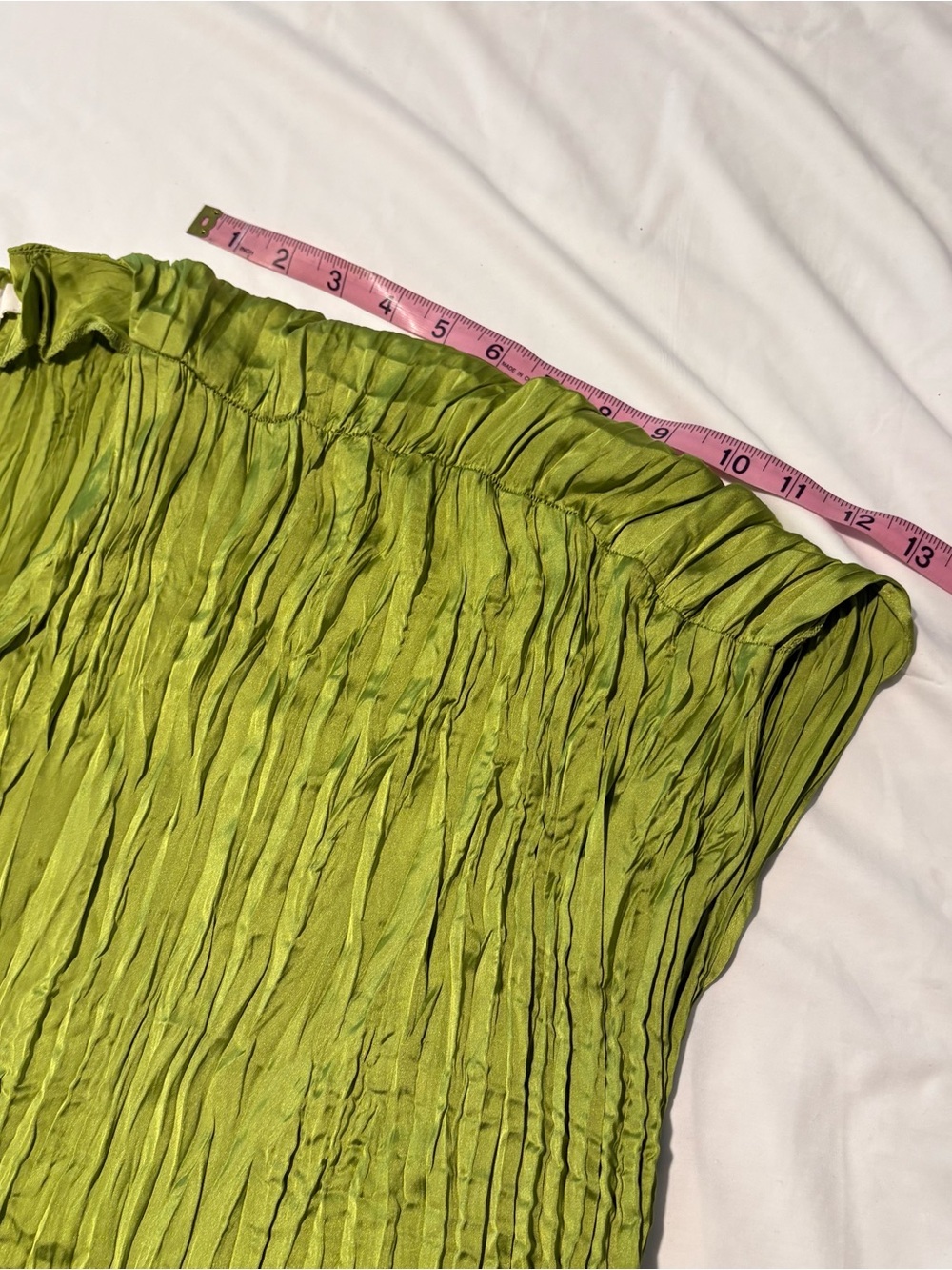 H&M Bright Green Crinkled V-Neck Maxi Dress - Picture 7 of 8